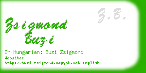 zsigmond buzi business card